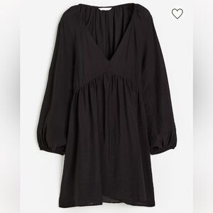 H&M A-Line Long Sleeve Black Dress